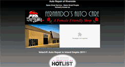 Desktop Screenshot of fernandosautocare.com
