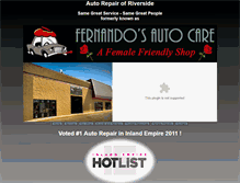 Tablet Screenshot of fernandosautocare.com